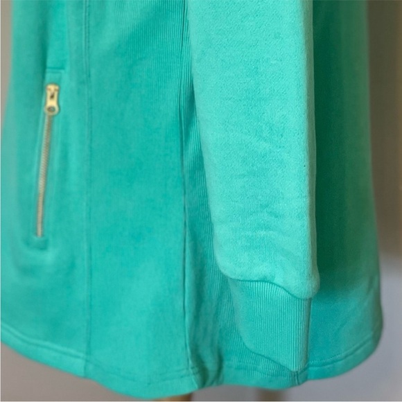 Charles River Green Long Sleeve Tunic Sweatshirt with Zipper Pockets ~ XL - Picture 4 of 6